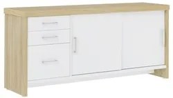 Conjunto Escritório 3 Peças Mesa Lado Direito Corp A06 Carvalho/Branco
