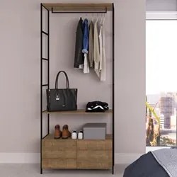 Estante Multiuso Steel Quadra 27812 2 Gavetas Vermont Base Preta - Art
