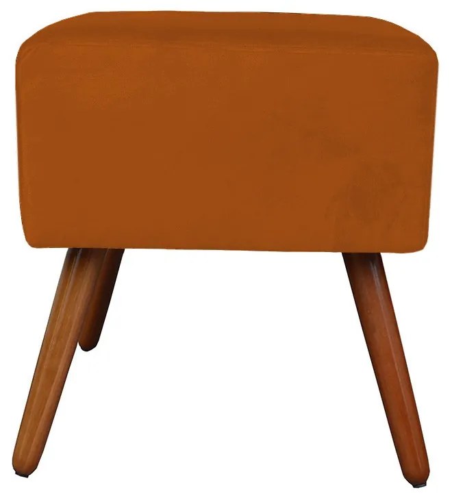 Kit Poltrona Gabi Pé Palito + Puff Quadrado Suede Telha Sala, quarto, amamentação