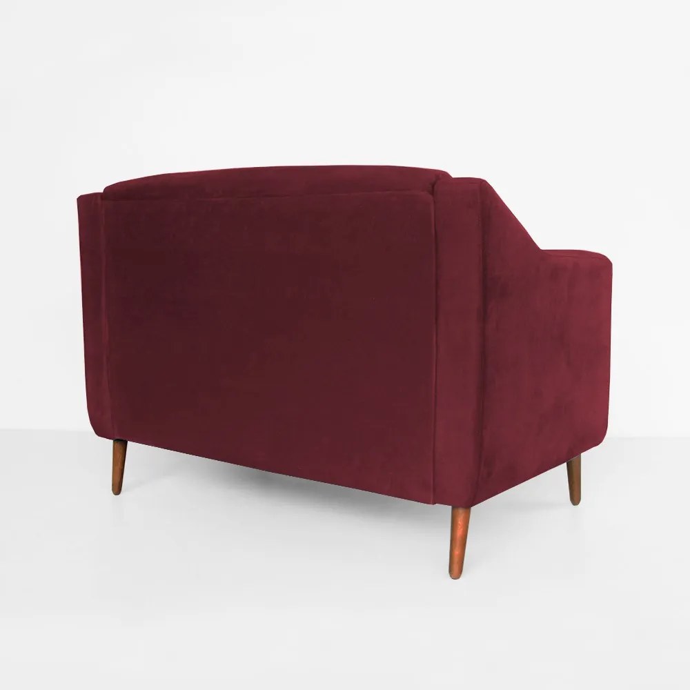 Namoradeira Bruna Pé Palito Suede Bordô Promoção