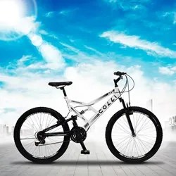 Bicicleta GPS Aro 26 Aço 21 Marchas Dupla Suspensão Freio V-Brake Bran