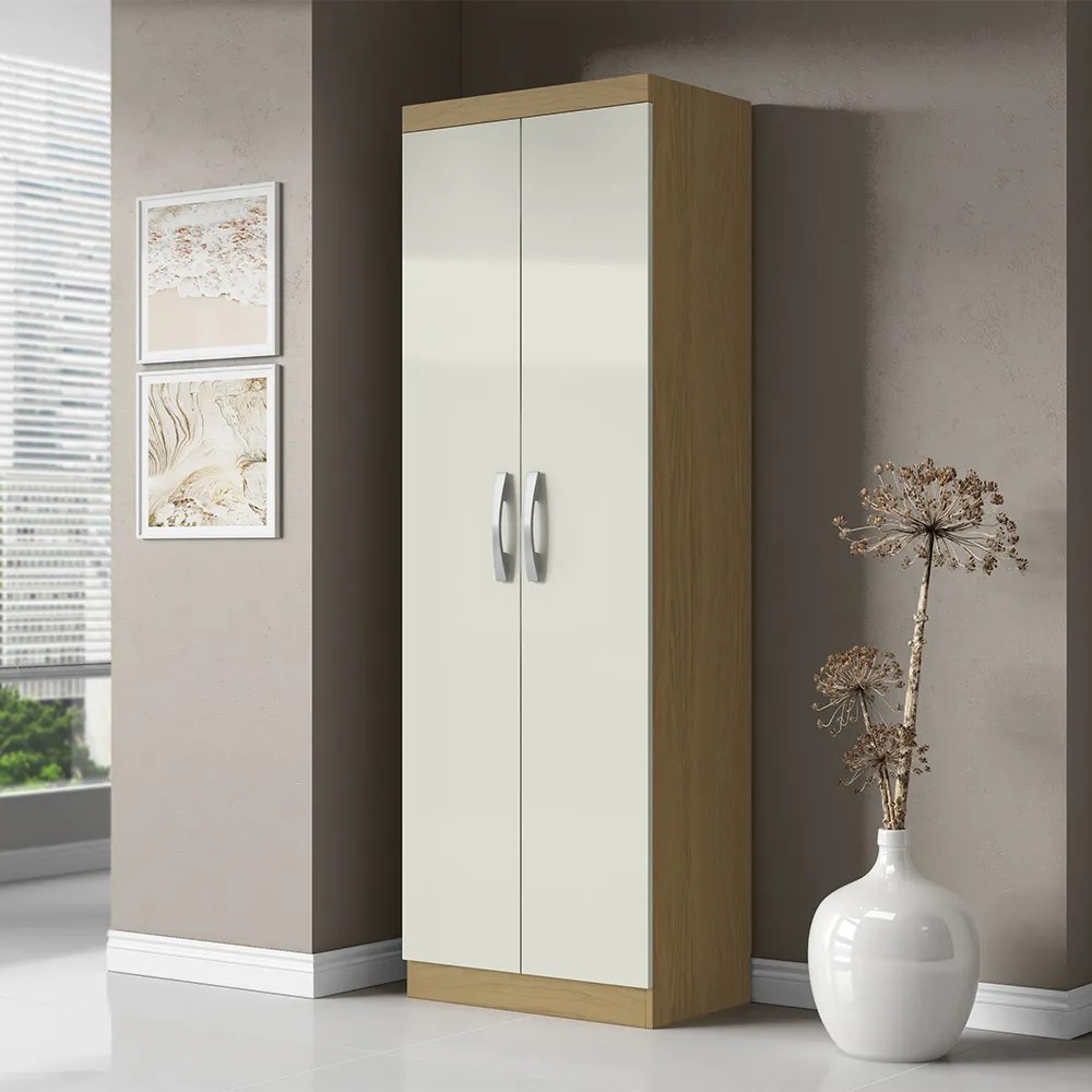 Armário Multiuso 170cm Lavanderia 2 Portas Folly A09 - D'Rossi - Atacama e Off White