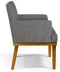 Kit 2 Poltronas Decorativas Vitória W01 Linho Cinza Escuro - Mpozenato