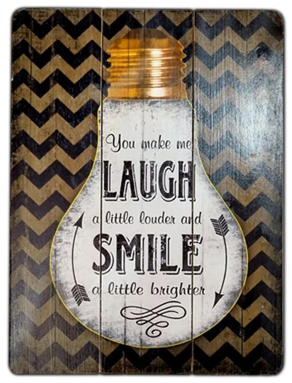 Quadro Decorativo MDF Colorido 30x40 Smile - D'Rossi