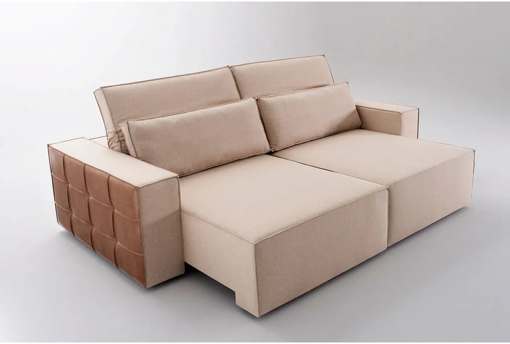Sofá 5 Lugares Retrátil  e Reclinavel - Orlando Suede Azul