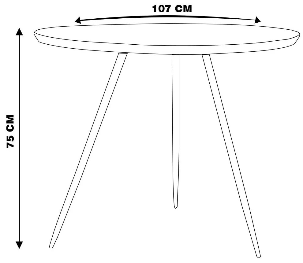 Mesa Sala de Jantar Cozinha Vivassi Redonda 107cm Grafite Madeira Maciça Driftwood G54 - Gran Belo