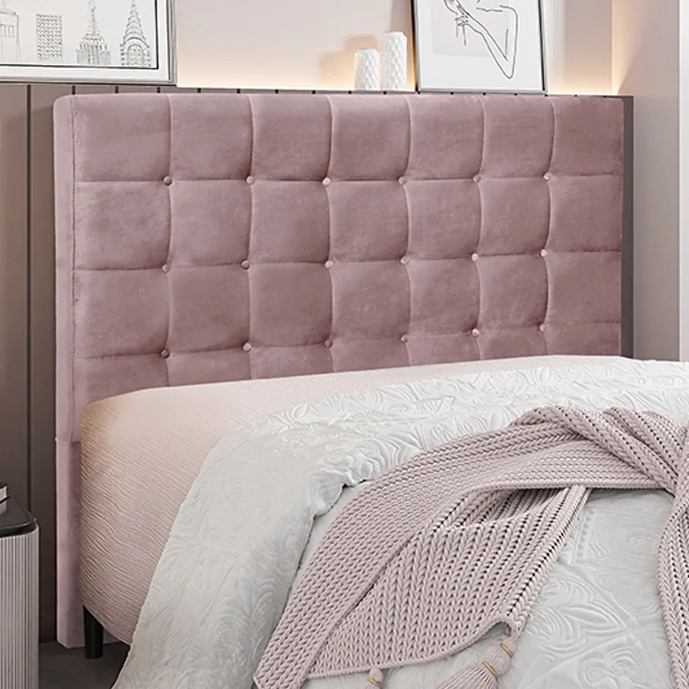 Cabeceira Decorativa Queen Size 1,60M Tropea Veludo Lilás G63 - Gran Belo
