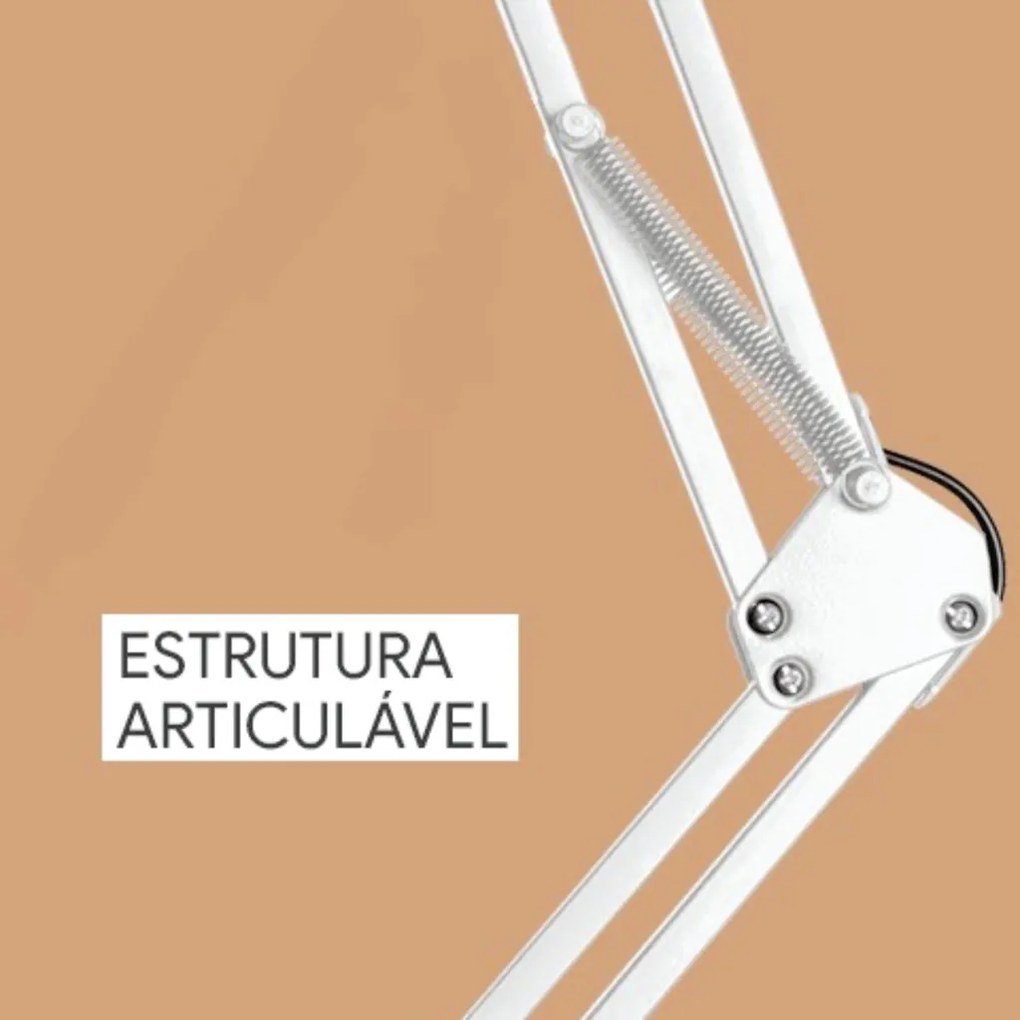 Luminaria Classic Ø15X50X13Cm 1 X E27 Aluminio Branco | Opus Hm 37059 (Branco)