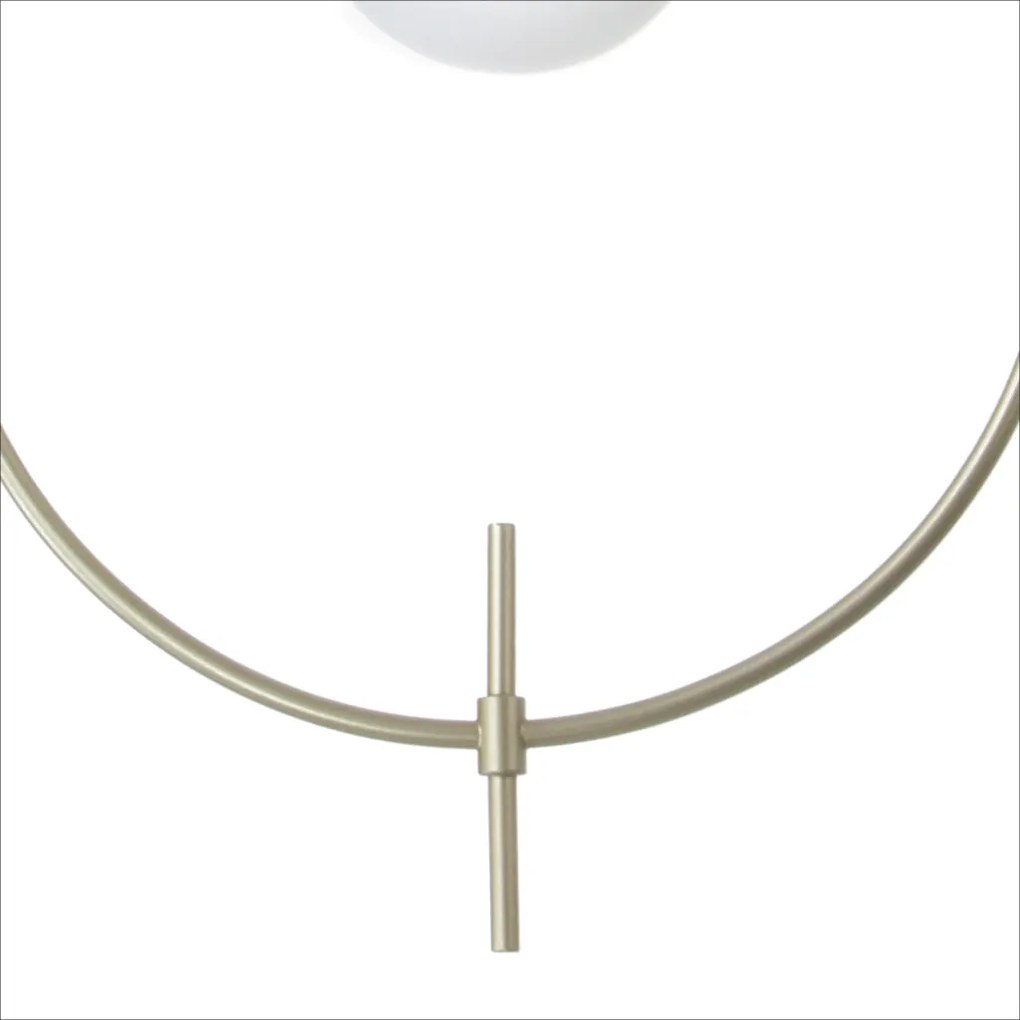 Pendente Cerchio 50,5X12X38Cm Metal Alumínio E Globo Ø12Cm 01Xg9 - Old... (ROSE FOSCO / COBRE BRILHO)
