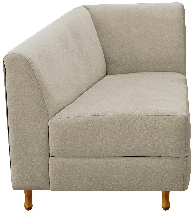 Recamier Valéria 185cm Lado Esquerdo Corano Bege - ADJ Decor