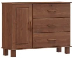 Cômoda Para Quarto 118cm 1 Porta 3 Gavetas Renzo Imbuia F07 - Mpozenat