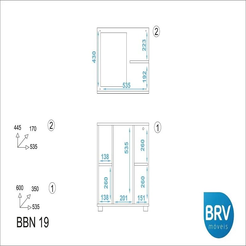 Conjunto Para Banheiro Painel Espelho Balcão Branco