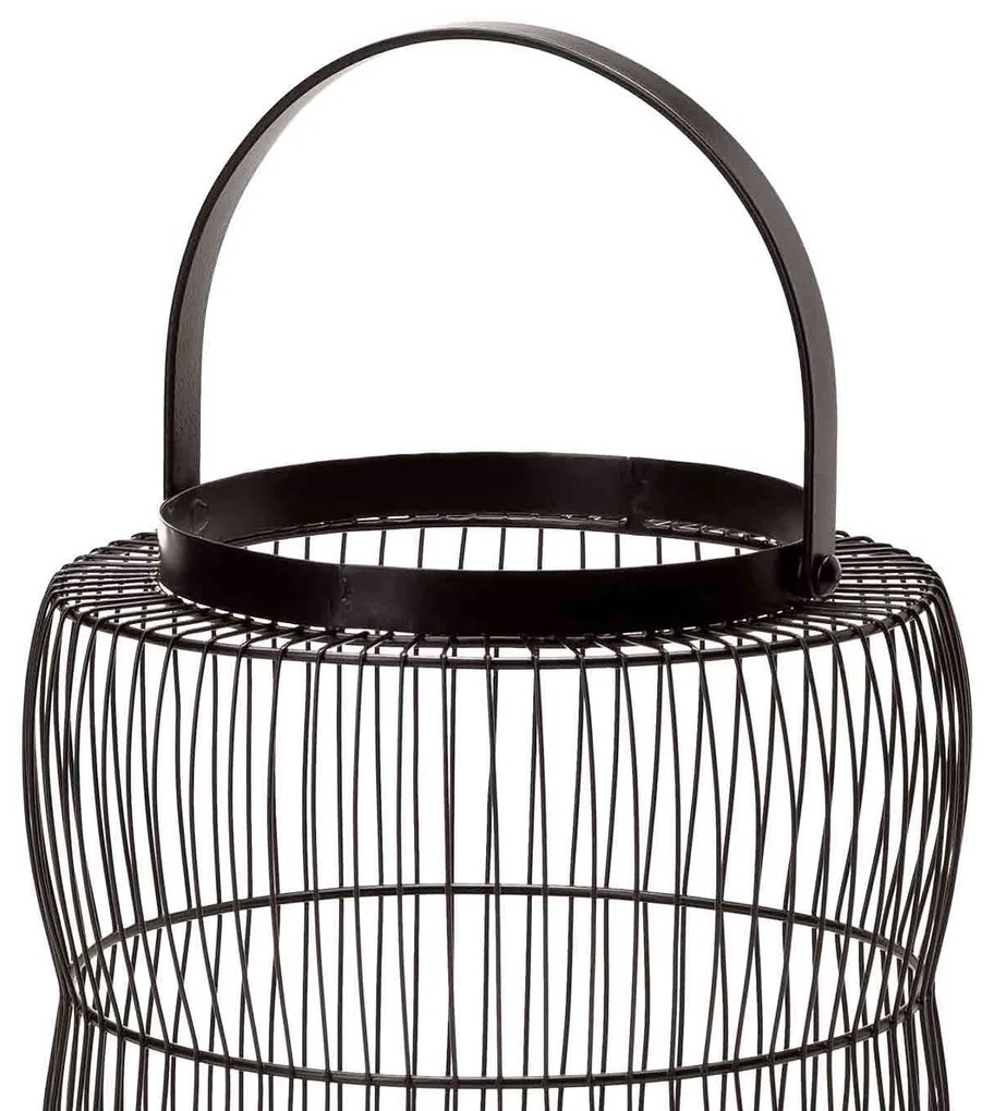 Lanterna Decorativa em Metal Preto 23x22 cm -  D'Rossi