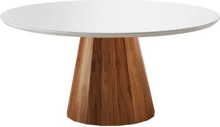 Mesa de Jantar Redonda Luma Mesa Luma Laminado Cinamomo