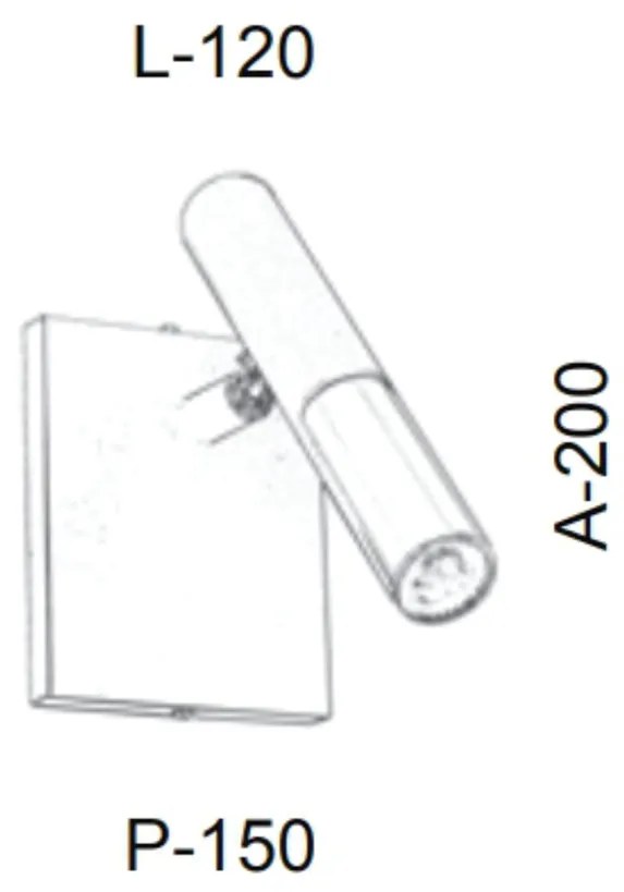 Arandela Tubinho Articulado 12X15X20Cm Metal 01Xg9 | Old Artisan Ar-54... (BRANCO)