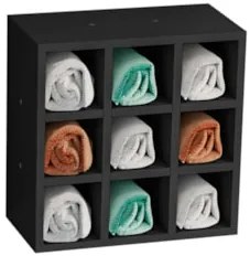 Nicho Decorativo Porta Toalha Barbearia Preto   - AJL Móveis