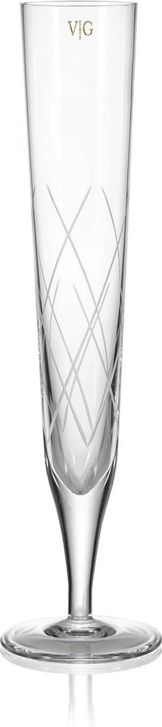 Taça de Cristal Lapidado p/ Champagne 200ml Incolor