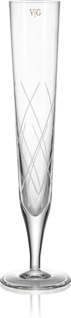 Taça de Cristal Mozart Basic Lapidado p/ Champagne 200ml  Incolor