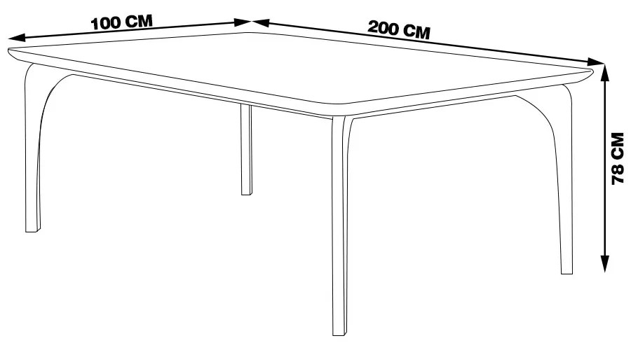 Mesa Sala de Jantar 6 Lugares 200cm Tampo com Vidro Dinamarca Branco/Mel G13 - Gran Belo