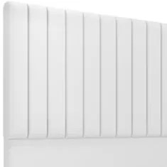 Cabeceira Cama Box Queen 160cm Estofada Plutus Sintético Branco Z04 -