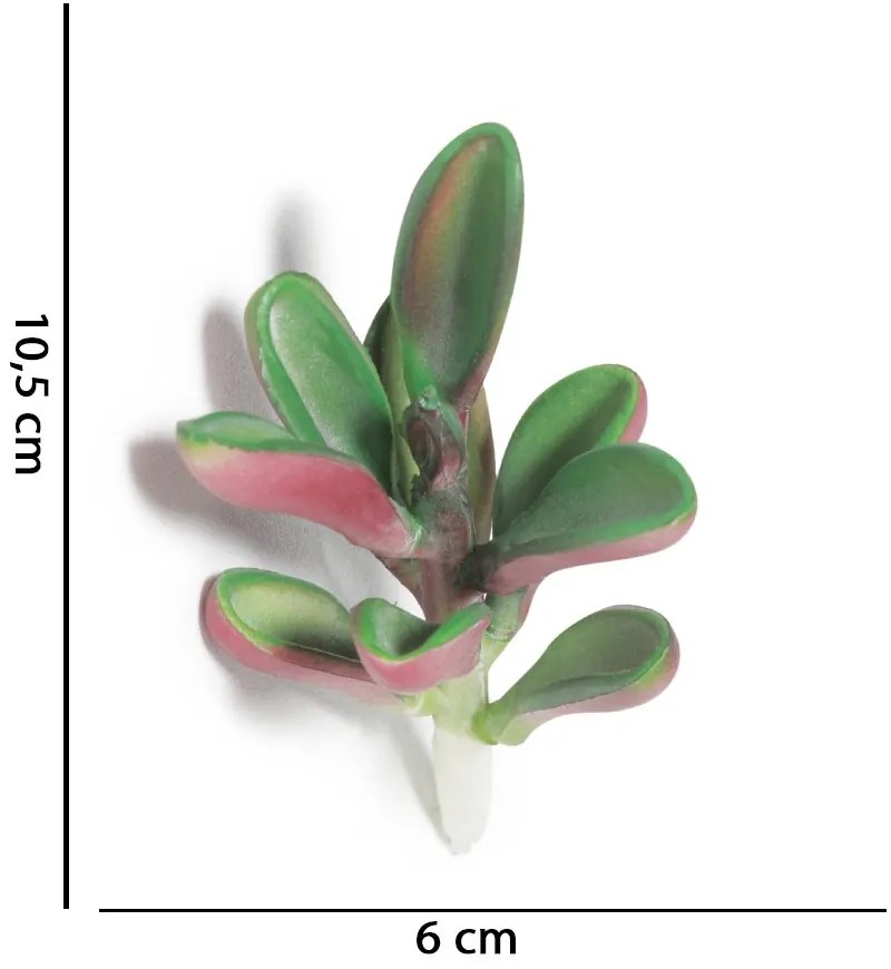 Suculenta Artificial Decorativa 10,5 x 6cm - D'Rossi