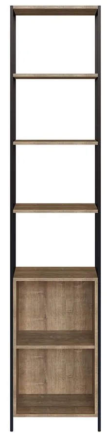 Estante Multiuso Steel Quadra 01 Porta Estilo Industrial Vermont e Preto - D'Rossi