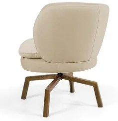 Kit 02 Poltronas Decorativas Melissa Base Ka Giratória Castanho C-129