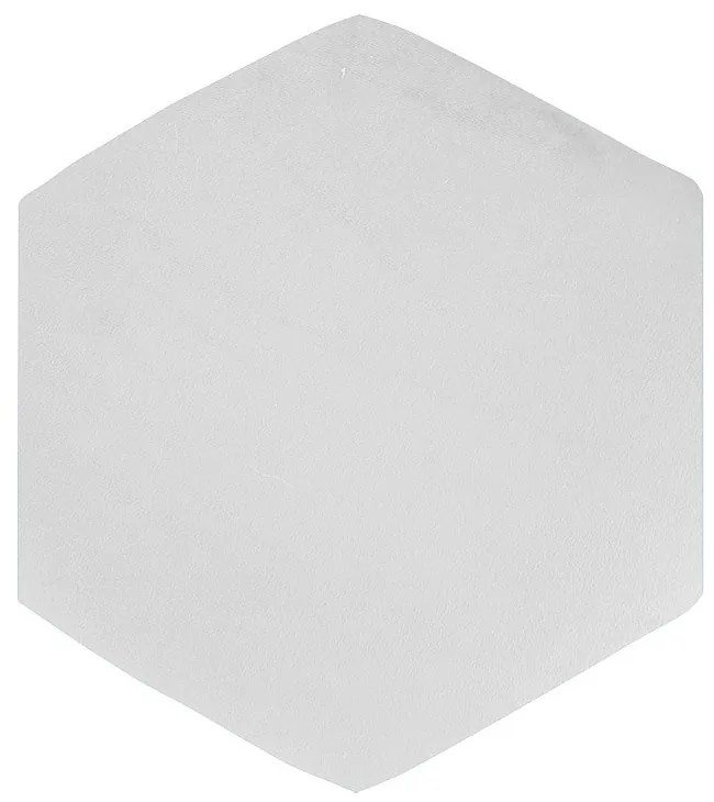 Puff Aramado Hexagono Decorativo Industrial Cobre com Sintético Branco