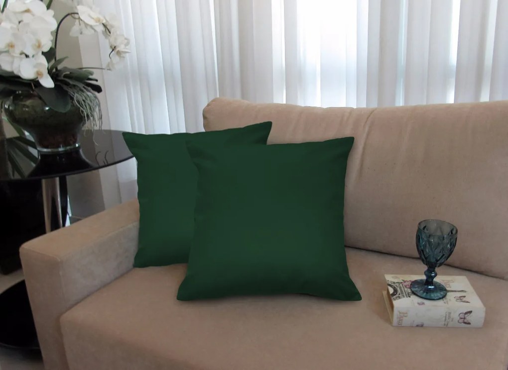 Almofada Decorativa 40x40 Tecido Suede Verde Bandeira