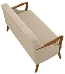 Kit Namoradeira 135cm e 2 Poltronas Decorativas Capitonê Lapa M22 PU B