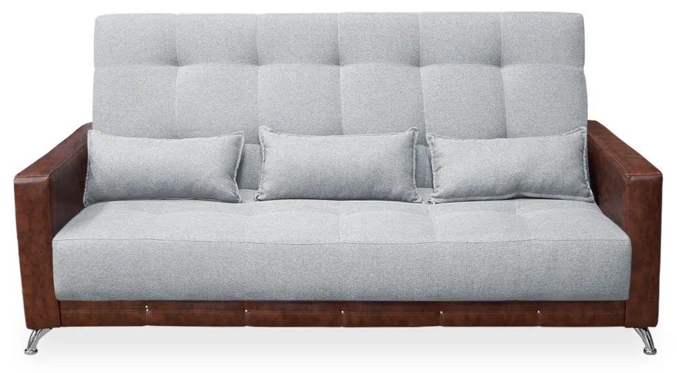 Sofá-Cama 2,00 m  3 Lugares Luxury - Linho Cinza Compose Whisky