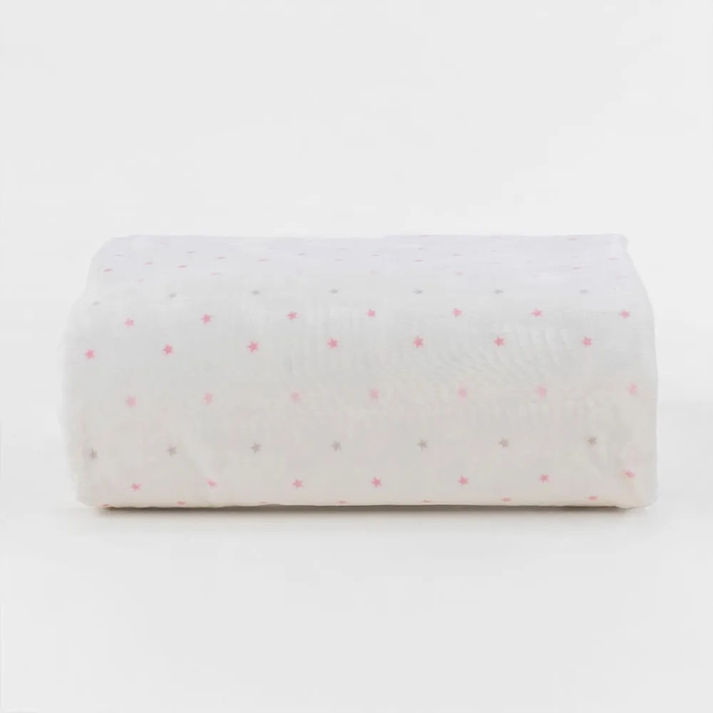 Manta Velvet - Rosa - Manta Infantil Velvet Star - Rosa