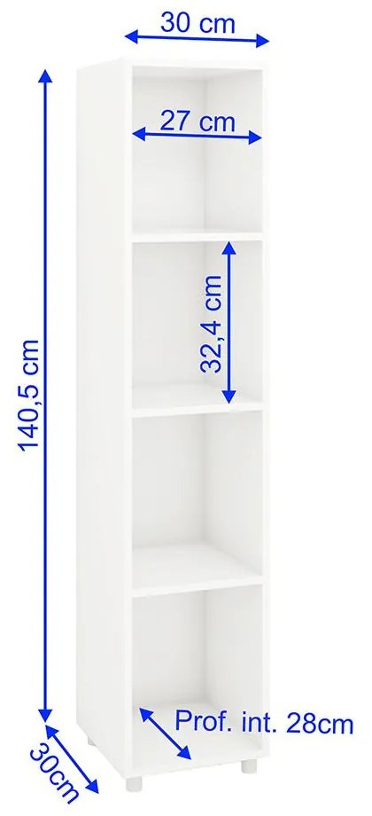 Estante Livreiro Armário Nichos Prateleiras Decoração Branco