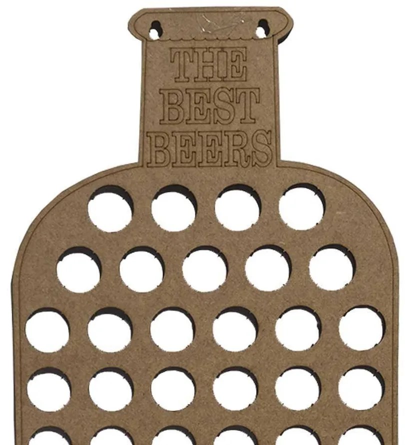 Quadro Decorativo Porta Tampinhas Mdf Garrafa 25x50 - D'Rossi