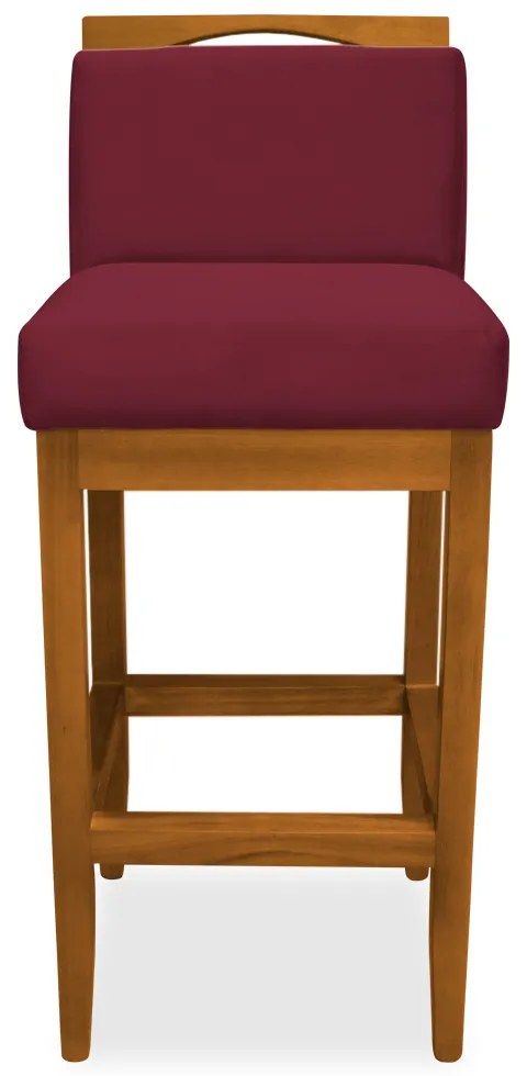 Kit 4 Banquetas Decorativa Elis Veludo Bordo