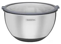 Bowl Tramontina Cucina em Aço Inox com Tampa Plástica 19 cm 1,5 Litros