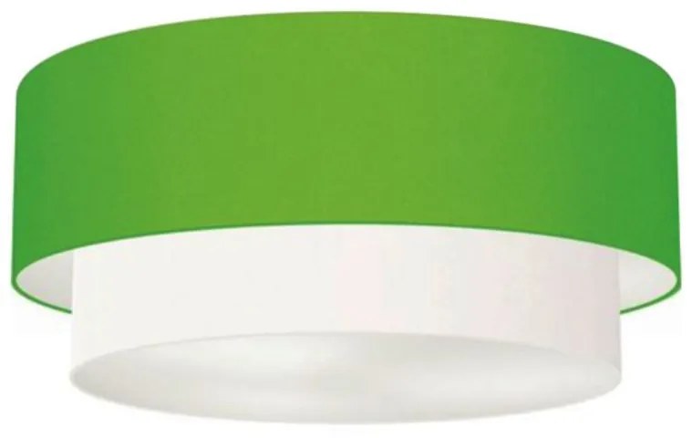 Plafon Para Sala Cilíndrico SL-3021 Cúpula Cor Verde Limão Branco