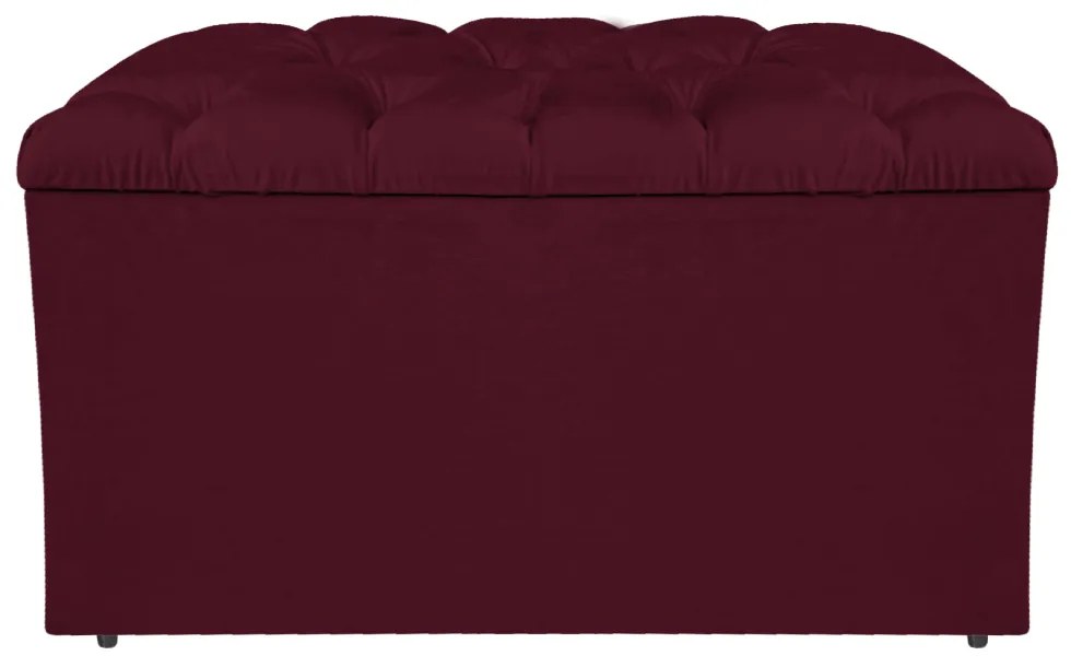 Calçadeira Estofada Liverpool 90 cm Solteiro Suede Bordô - ADJ Decor