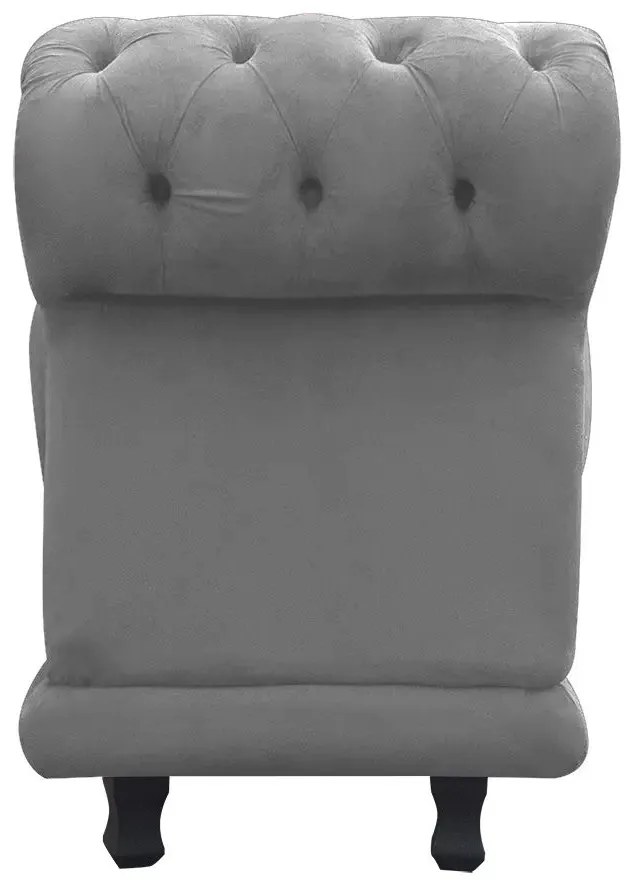 Recamier Barcelona Namoradeira Calçadeira Suede D'Rossi - Grafite