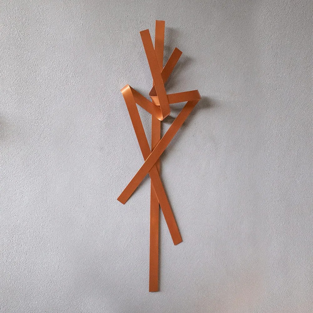 Escultura Decorativa Artesanal Vertical Cobre 1,40m - D'Rossi