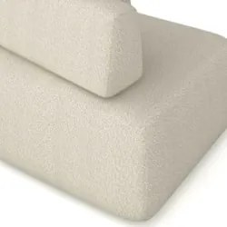 Sofá Ilha Com Chaise 449cm Living Moby Boucle Creme Z08 - Mpozenato