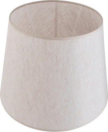 Cupula Tecido Rustico Bege Boca Larga 36,5Cm