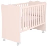 Berço Simples Para Colchão 130x60 Com Rodízios Doce Sonho Carvalho/Bra