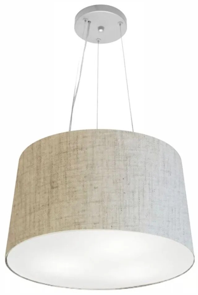 Lustre Pendente Cone Vivare Md-4153 Cúpula em Tecido 30/45x40cm - Bivolt
