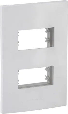Placa Com Suporte 4x2 2 Módulos Branco Inova Pro