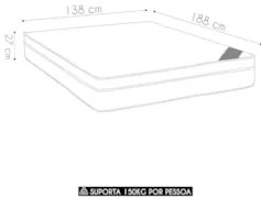 Colchão Casal Exclusive Ortopédico D28 Selado 138x188x27cm - Ortobom