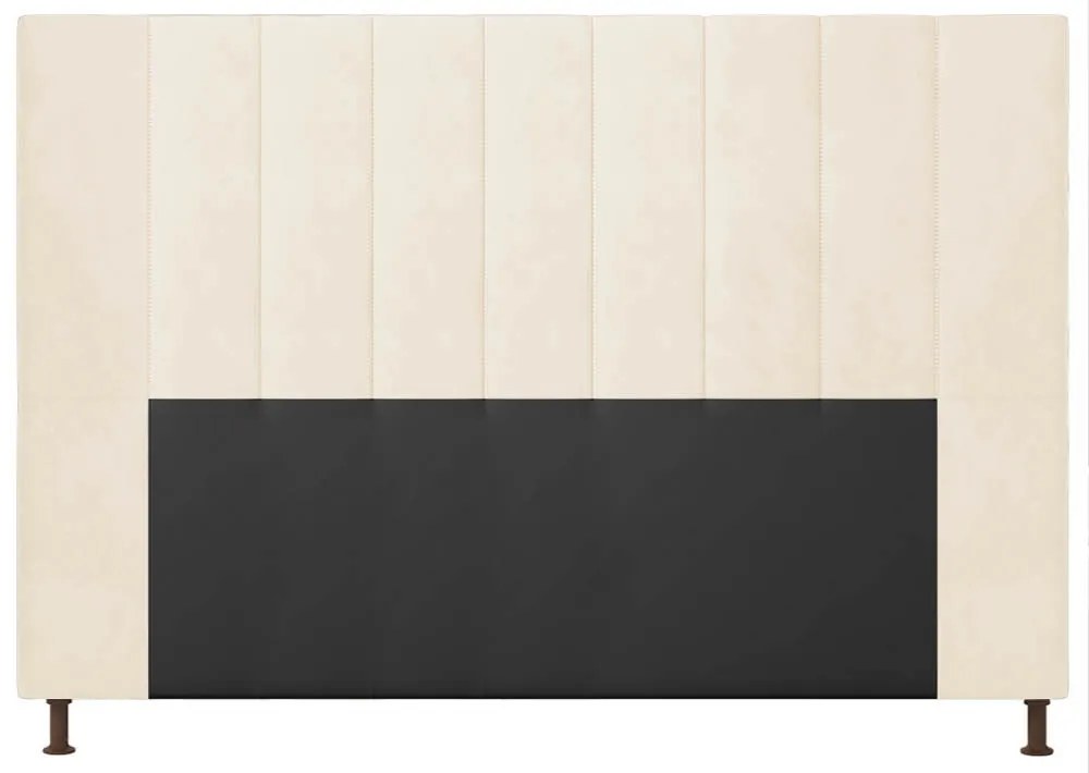 Cabeceira Casal Queen Cama Box 160cm para Quarto Malibu Suede M11 - D'Rossi - Bege