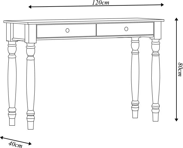 Aparador Decorativo 2 Gavetas Madeira Maciça Garnet Café - G74 - Gran Belo