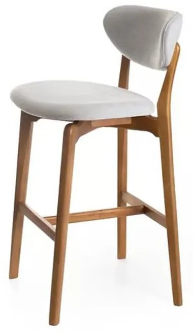 Banqueta Callahan Estofada Base em Madeira