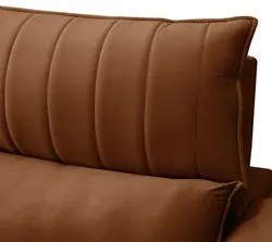 Sofá Retrátil 3 Lugares com Porta Copo 250cm Andes F05 Veludo Terracot
